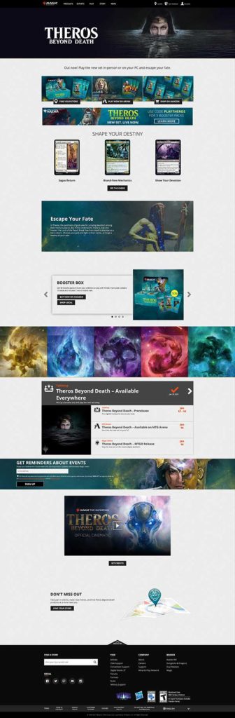 old Magic product page example